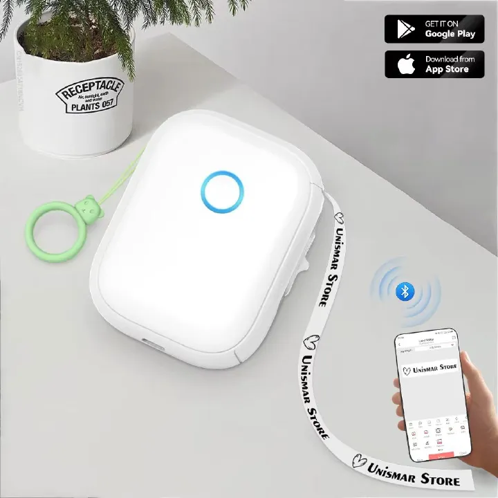Portable Label Maker P12 Wireless Bluetooth Continuous Label Printer Similar as Marklife P15 Labeling Machine or 1PK Label Tape