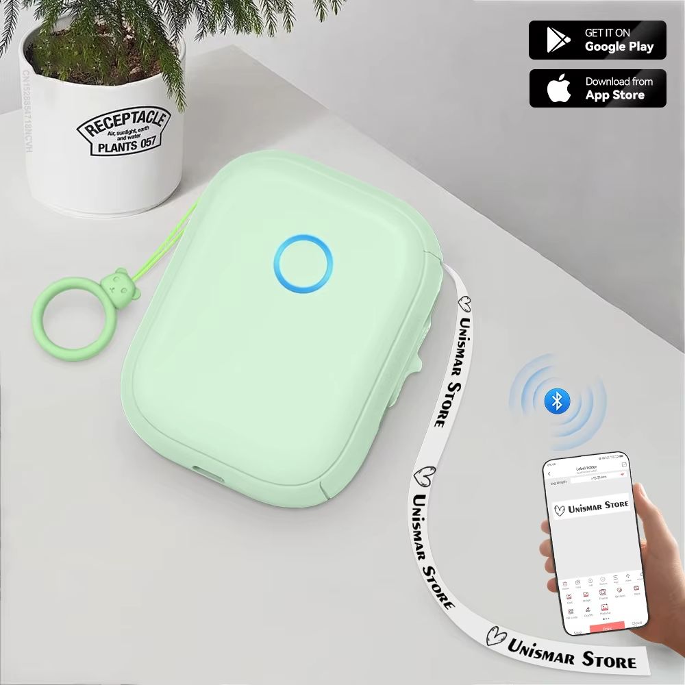 Portable Label Maker P12 Wireless Bluetooth Continuous Label Printer Similar as Marklife P15 Labeling Machine or 1PK Label Tape