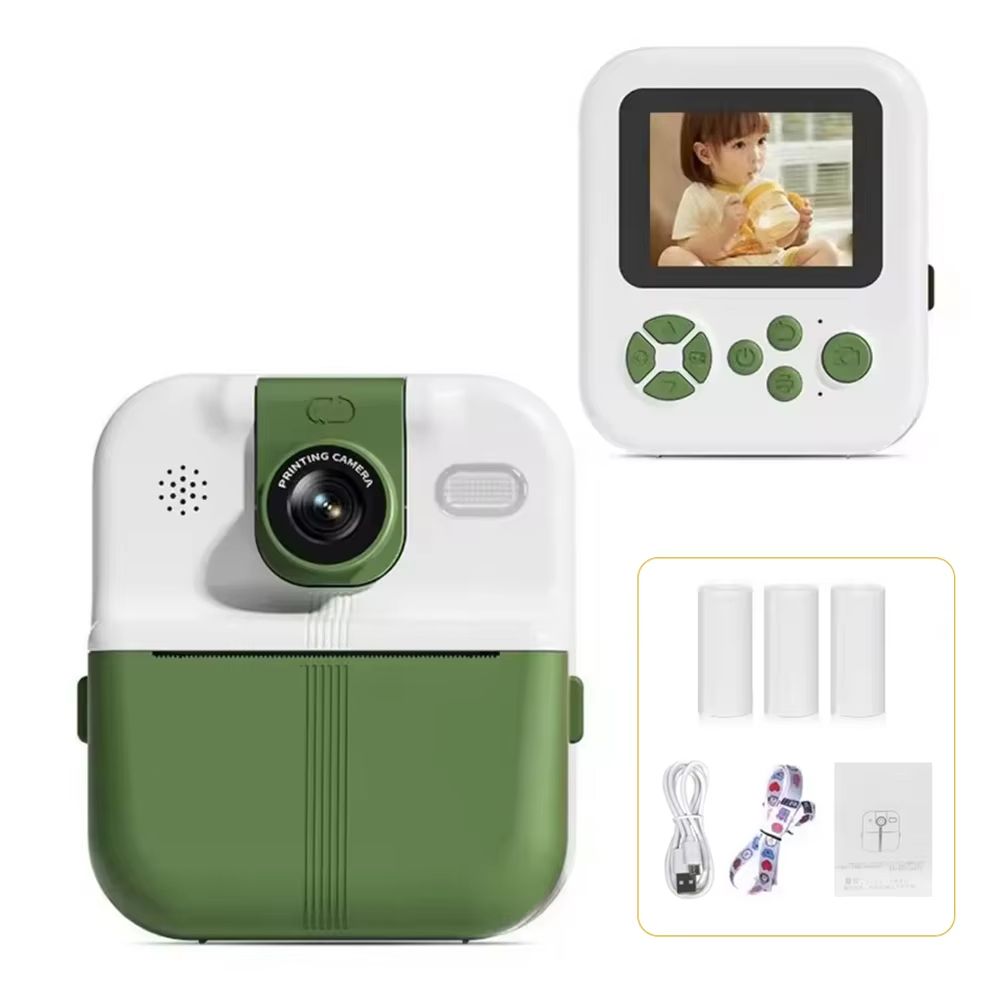 Kids Camera Instant Print 1080P HD Children Digital Camera for Boys Girls Birthday Gifts Toys Thermal Print Small Camcorder 32G