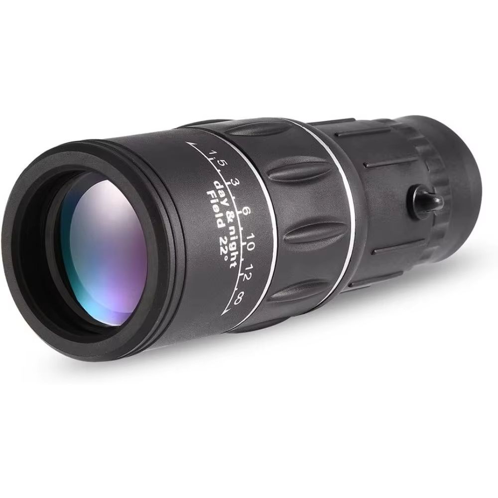Waterproof Fog Proof 16X Hiking Zoom Monocular Telescope for Smartphone Camera with Phone Holder, for Traveling, Camping