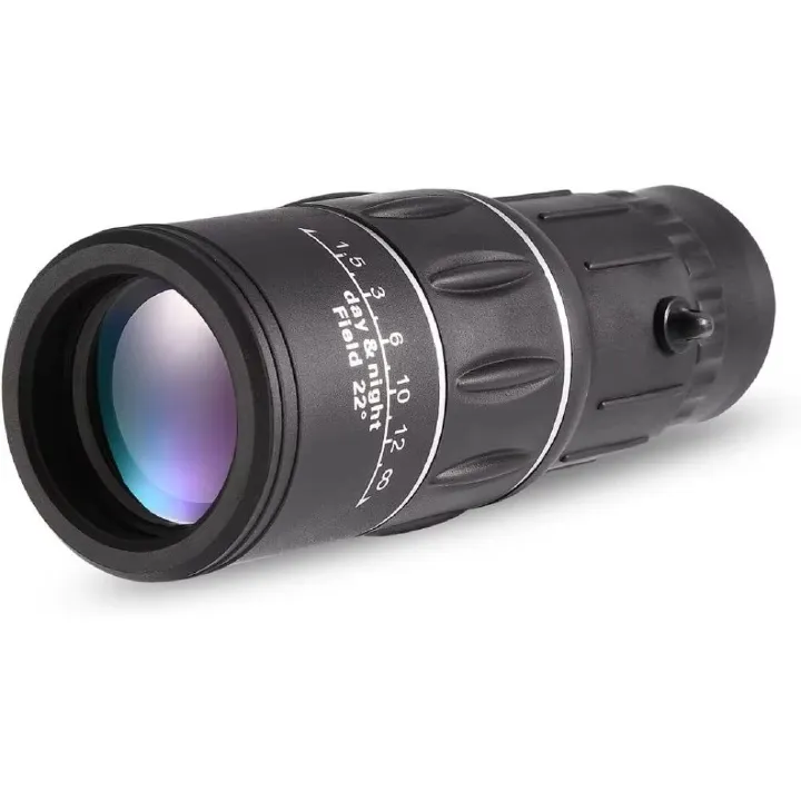 Waterproof Fog Proof 16X Hiking Zoom Monocular Telescope for Smartphone Camera with Phone Holder, for Traveling, Camping