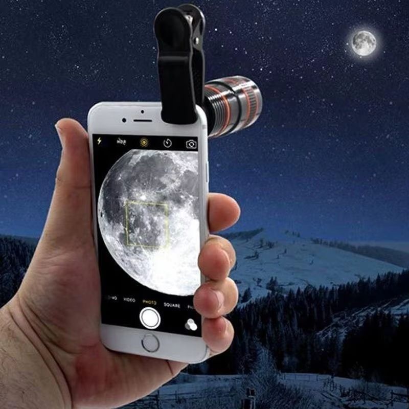 1 Pcs 12x Portable Mini High Magnification Monocular Telescope Long Lens Universal for Digital Camera & Mobile Phones