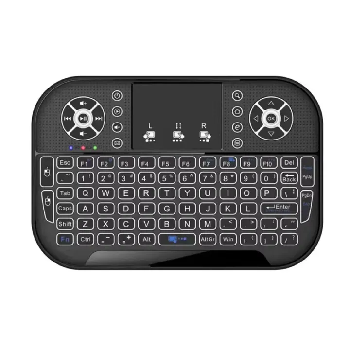 Mini Wireless Keyboard 2.4G&Bluetooth-compatible with Touchpad Keyboard Remote Control Rechargeable for Laptop Android TV Box PC