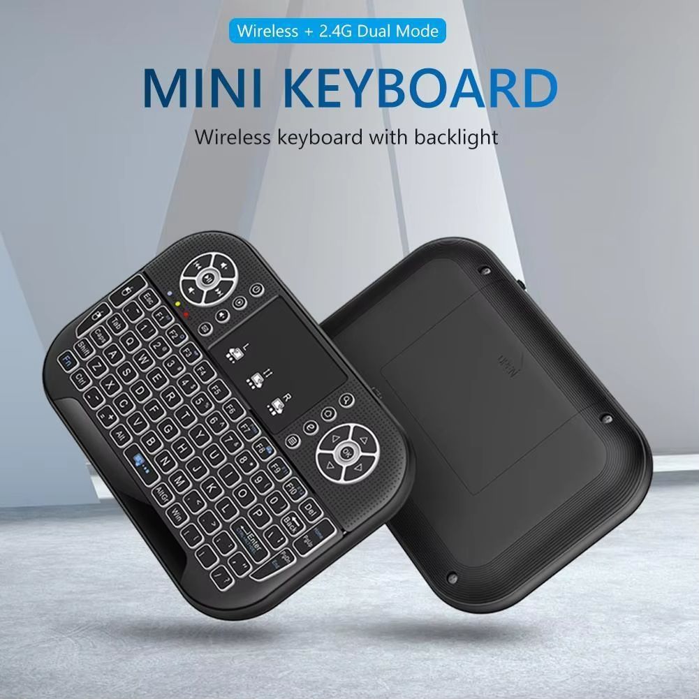 Mini Wireless Keyboard 2.4G&Bluetooth-compatible with Touchpad Keyboard Remote Control Rechargeable for Laptop Android TV Box PC