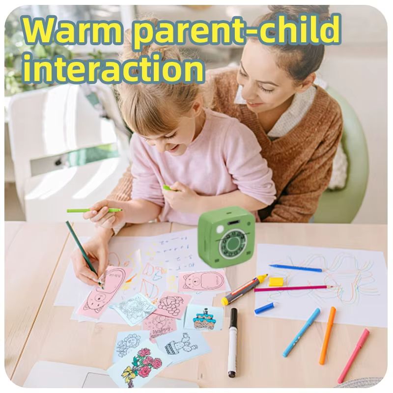 G1 Photo Pocket Printer with 2 Roll for iOS Android Bluetooth Mini Printers Sticker Thermal Printing for Office Kitchen School