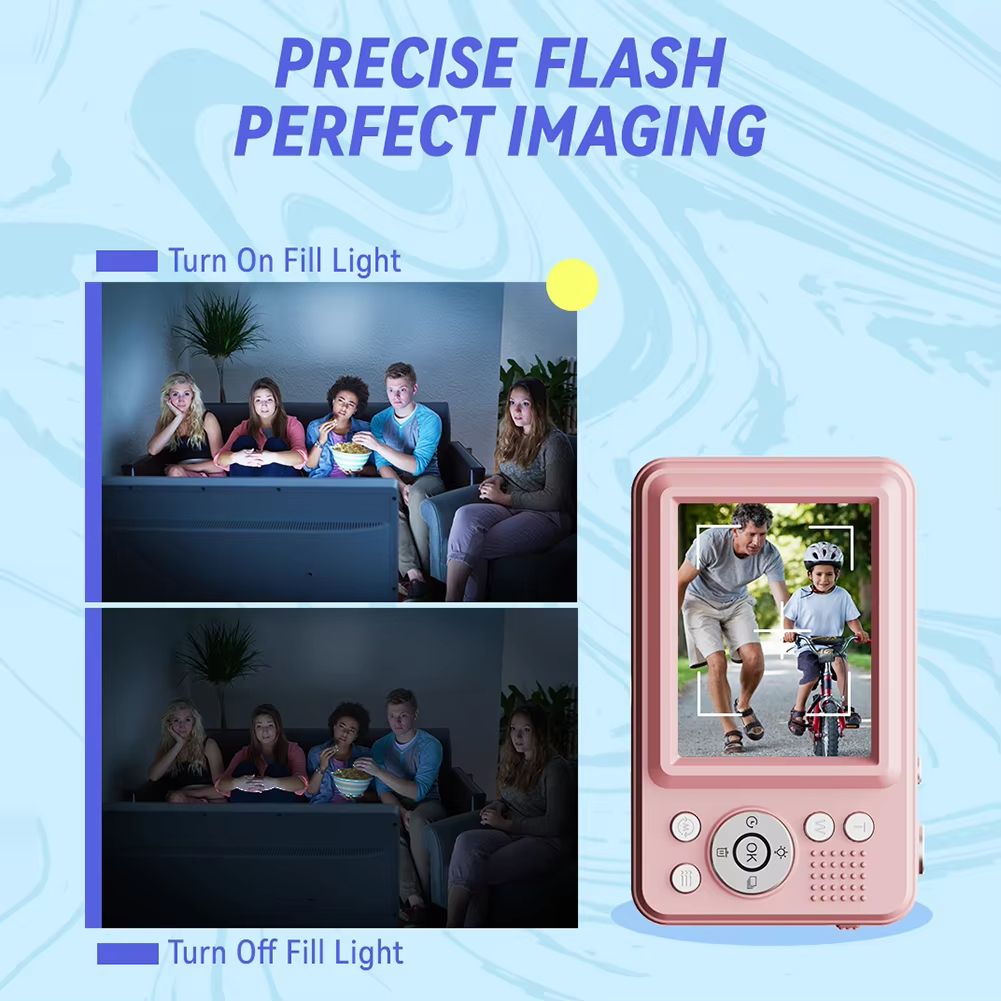 2.4 Inch Digital Camera Children Camera HD 1080P Video Camera 500W Rechargeable Cameras for Kids Beginner Photography