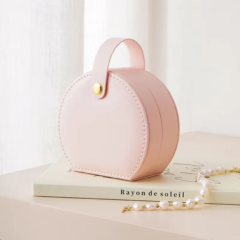 Mini Jewelry Organizer Display Travel Jewelry Case Boxes Earrings Necklace Ring Portable Handbag Jewelry Box Leather Storage
