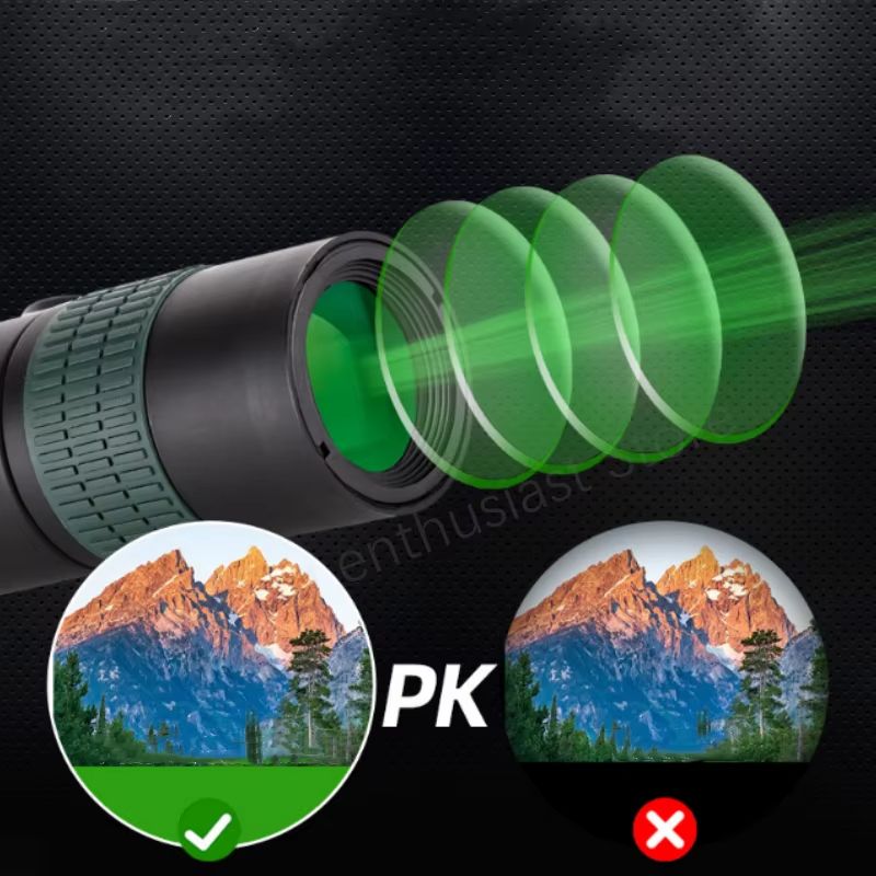 Portable Strong Light Monocular Telescope 10-300x40 Zoom Telescope High-definition Remote Professional Prism Hunting Camping