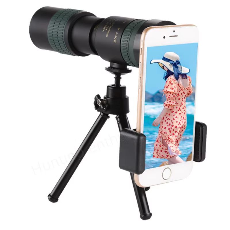Portable Strong Light Monocular Telescope 10-300x40 Zoom Telescope High-definition Remote Professional Prism Hunting Camping