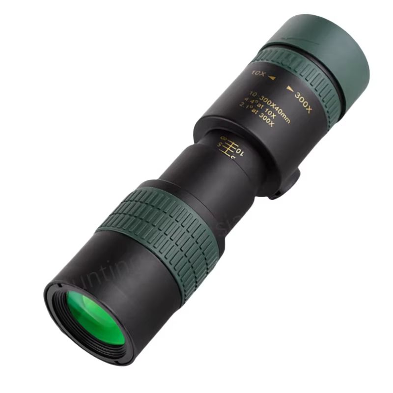 Portable Strong Light Monocular Telescope 10-300x40 Zoom Telescope High-definition Remote Professional Prism Hunting Camping