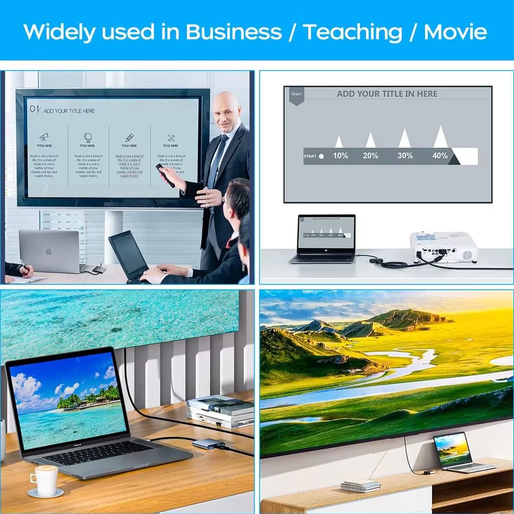 Type-C to HDMI docking station USB3.0 4K HD hub for projectors, USB disks, laptops, MacBook, Samsung, Huawei, iPhone