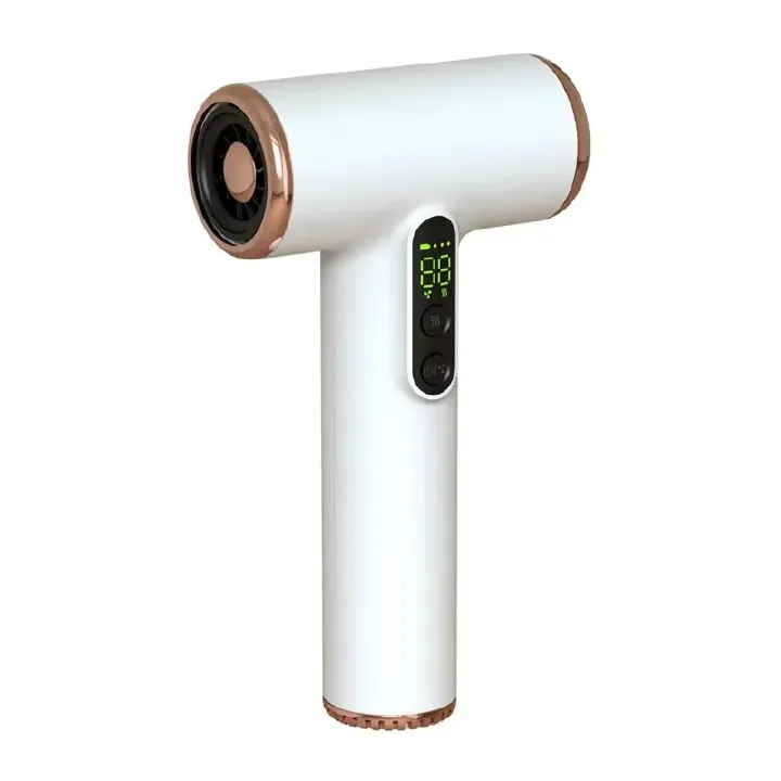 Portable Wireless Hair Dryer USB Charging Display Screen Hair Dryers for Dormitory/Travel Strong Wind Low Noise 3 Gears