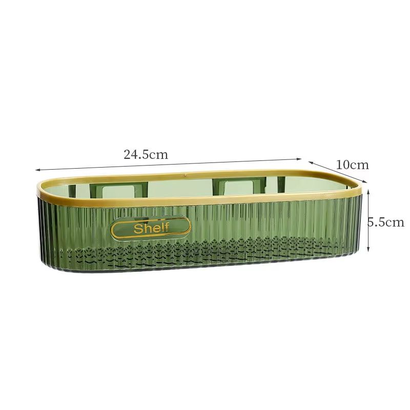 Bathroom Rack Shelf Wall-Mounted Strong Acrylic Toilet Adhesive Washroom Non-Perforated Cosmetic Table Transparent Storage