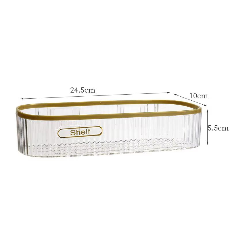 Bathroom Rack Shelf Wall-Mounted Strong Acrylic Toilet Adhesive Washroom Non-Perforated Cosmetic Table Transparent Storage