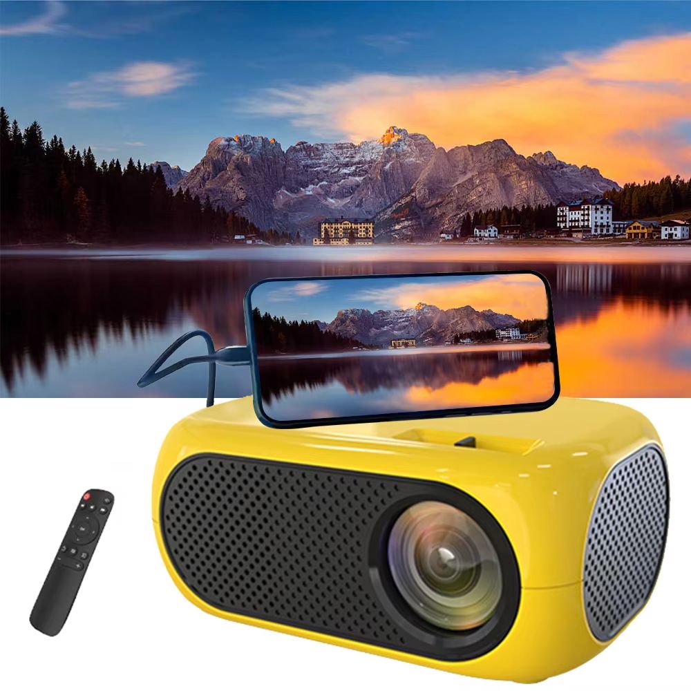 M24 Mini Projector Portable Compact LED Projector With Speaker Outdoor Camping/Home Projectors Foy Students' Gift, Birthday Gift