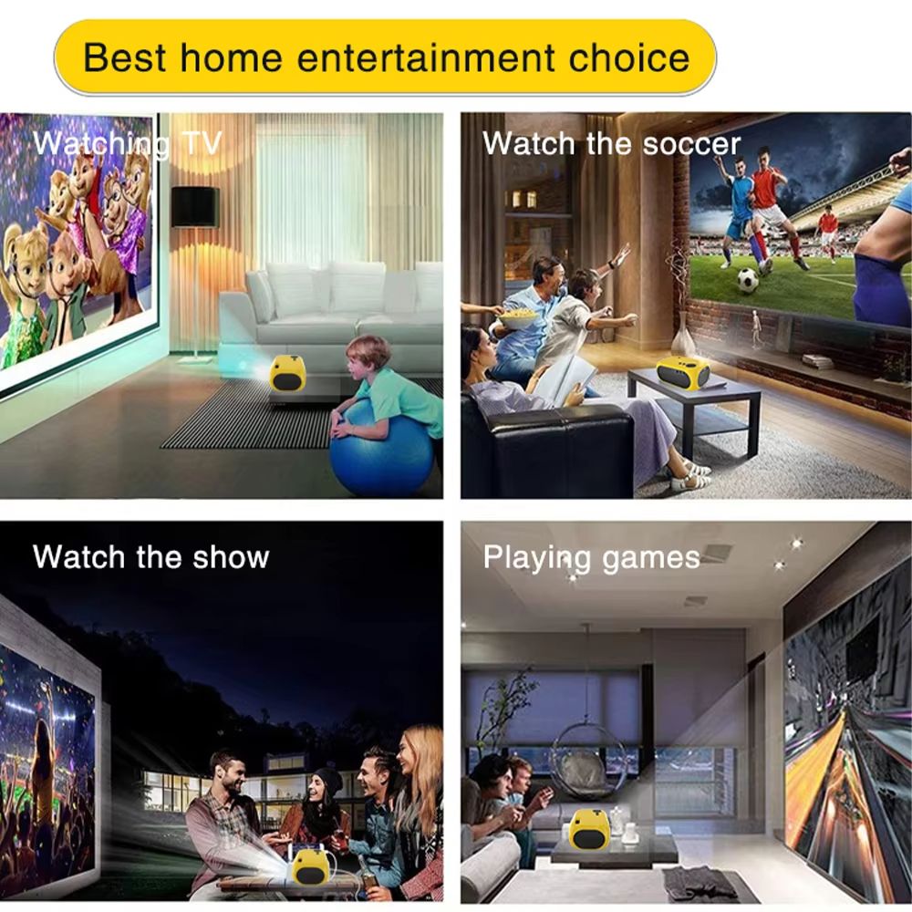 M24 Mini Projector Portable Compact LED Projector With Speaker Outdoor Camping/Home Projectors Foy Students' Gift, Birthday Gift