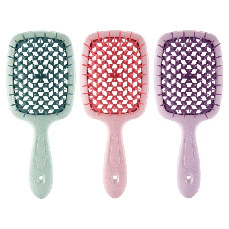 Hollow Out Hair Comb Detangling Scalp Massage Combs Dry Wet Dual Use Curly Hair Brushes Barber Salon Hairdressing Styling Tools