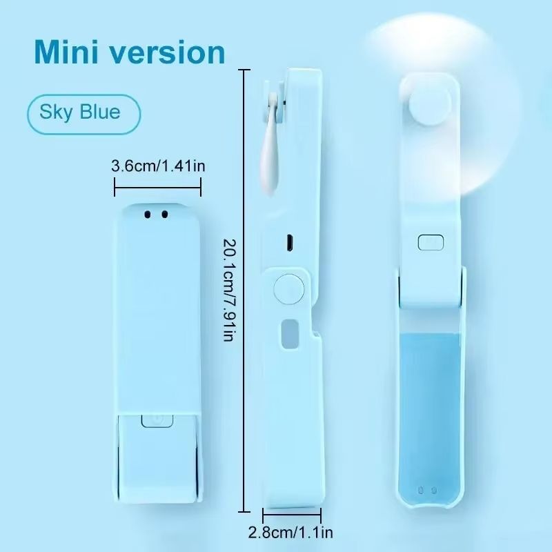 USB Foldable Small Fan with Strong Wind Power Charging, Ultra Long Endurance, Lightweight, Portable, and Fast Cooling Expert