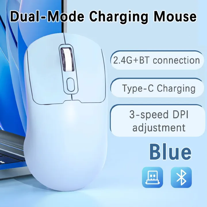 Wireless Mouse Blueteeth 2.4G Portable Silent Ergonomic Mice For Laptop iPad Tablet Notebook Mobile Phone Office Gaming Mouse