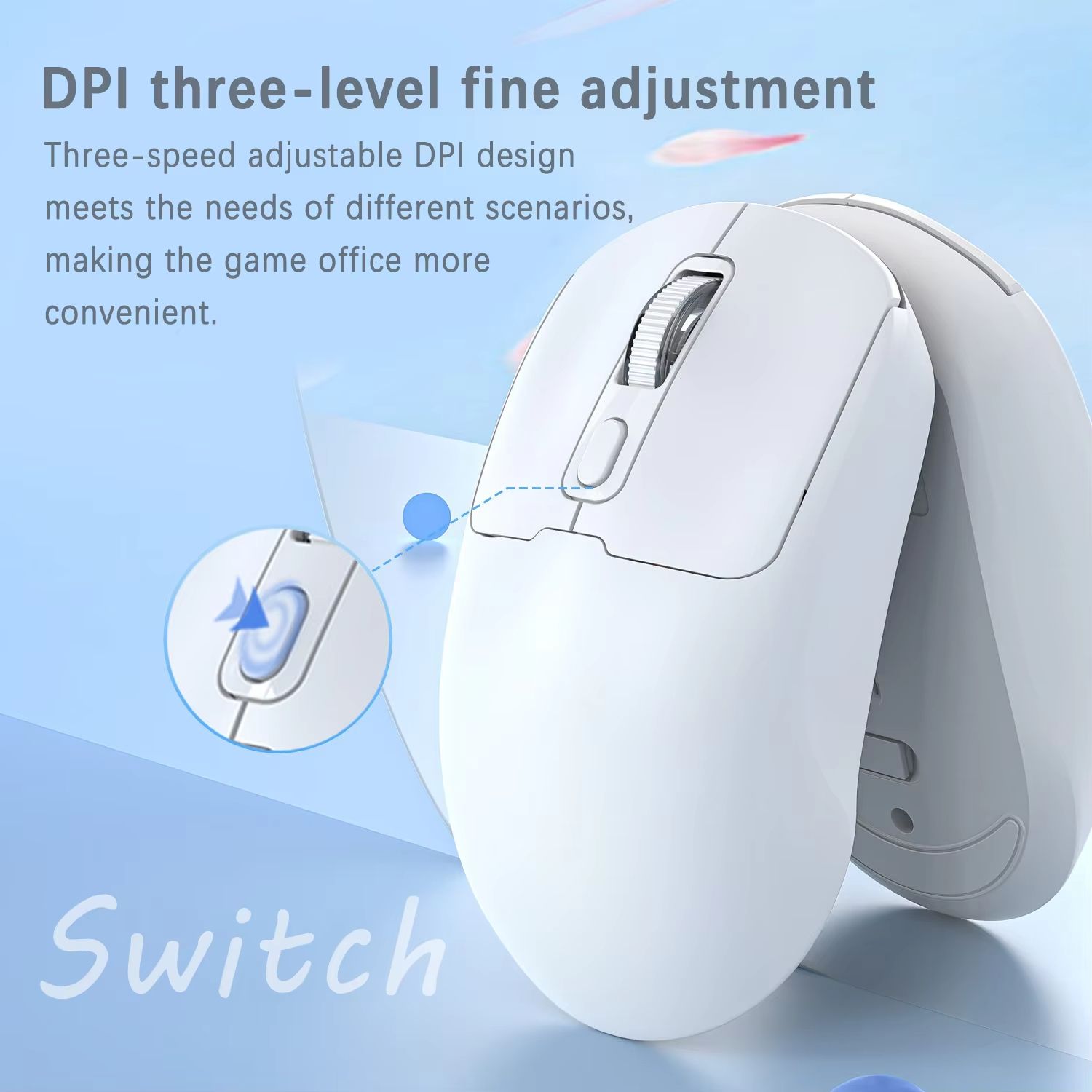 Wireless Mouse Blueteeth 2.4G Portable Silent Ergonomic Mice For Laptop iPad Tablet Notebook Mobile Phone Office Gaming Mouse