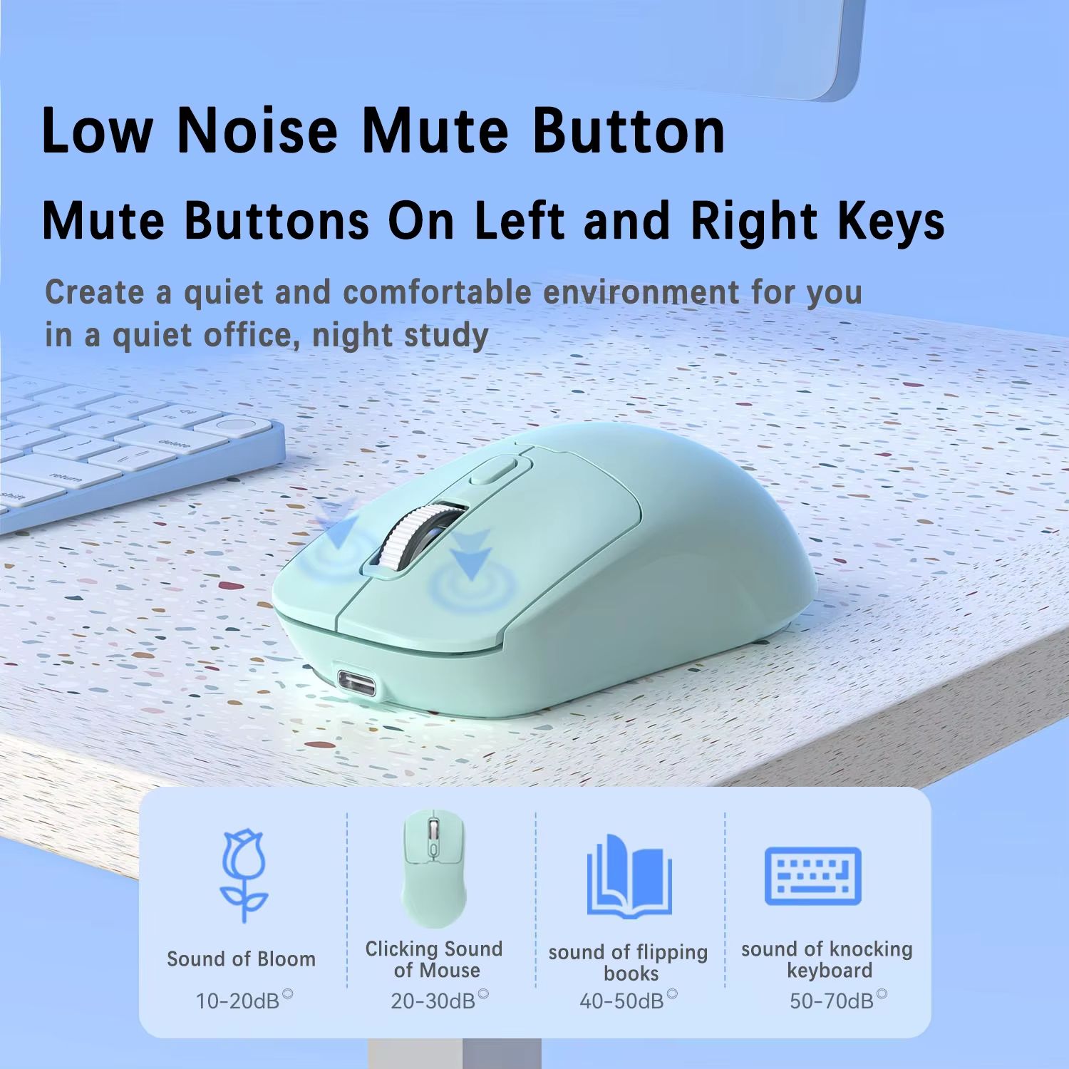 Wireless Mouse Blueteeth 2.4G Portable Silent Ergonomic Mice For Laptop iPad Tablet Notebook Mobile Phone Office Gaming Mouse
