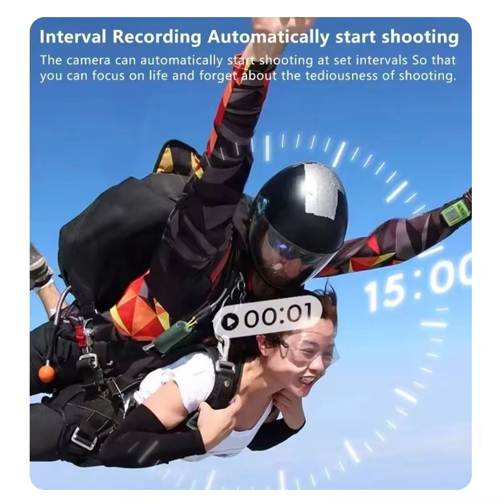 2.7K HD Thumb Camera 180° Rotate WiFi Sports DV Video Recorder Outdoor Magnetic Action Camera Riding Running Digital Camera