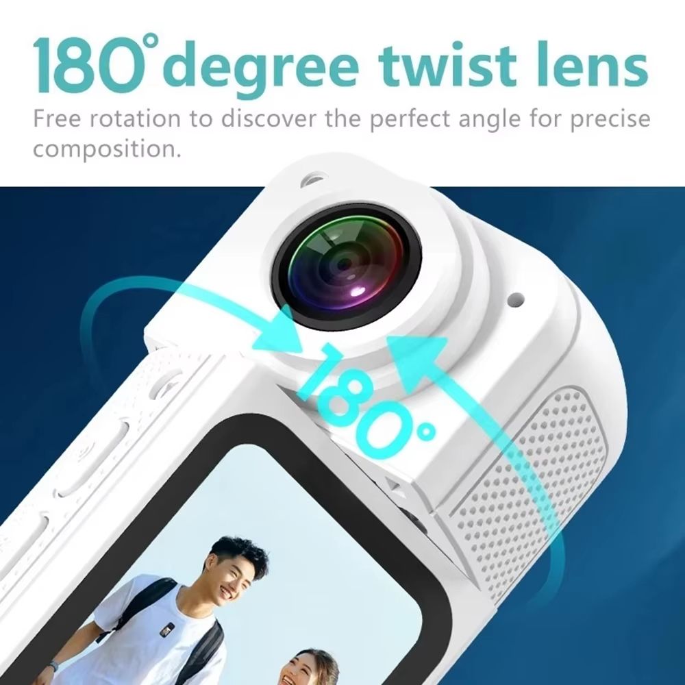 2.7K HD Thumb Camera 180° Rotate WiFi Sports DV Video Recorder Outdoor Magnetic Action Camera Riding Running Digital Camera