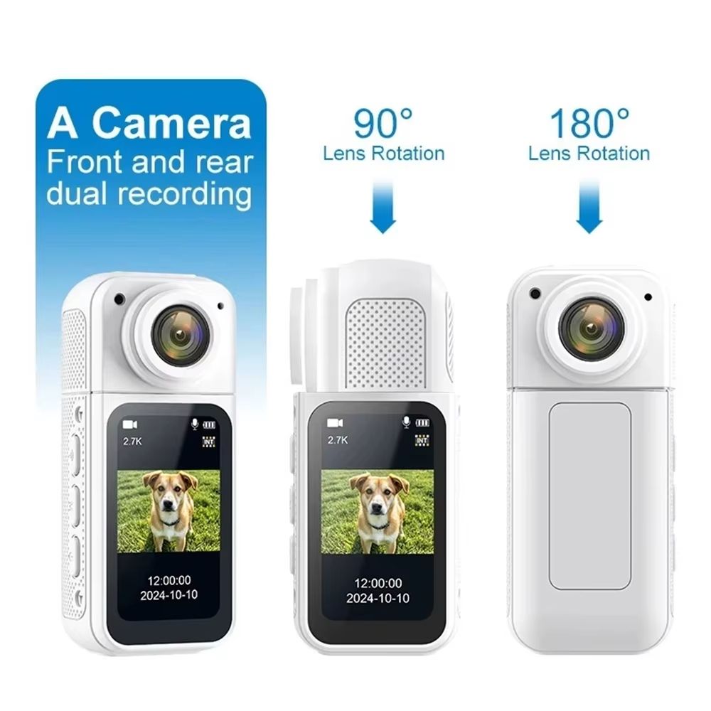 2.7K HD Thumb Camera 180° Rotate WiFi Sports DV Video Recorder Outdoor Magnetic Action Camera Riding Running Digital Camera