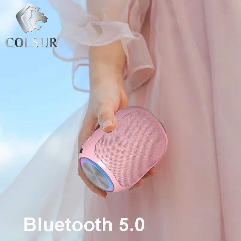 Speaker Bluetooth pink strong function portable Bluetooth speaker outdoor speaker waterproof 10W bass support TF card