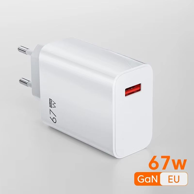EU 67W USB Super Fast Charging Quick Charger with Type Cable Mobile Phone Charger Adapter For iPhone 15 Xiaomi Samsung Huawei