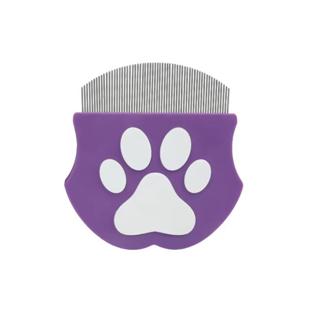 Pet Grooming Comb - Flea Comb for Cats & Dogs, Curved Design for Face & Body, Mini Detangling Brush for Pets