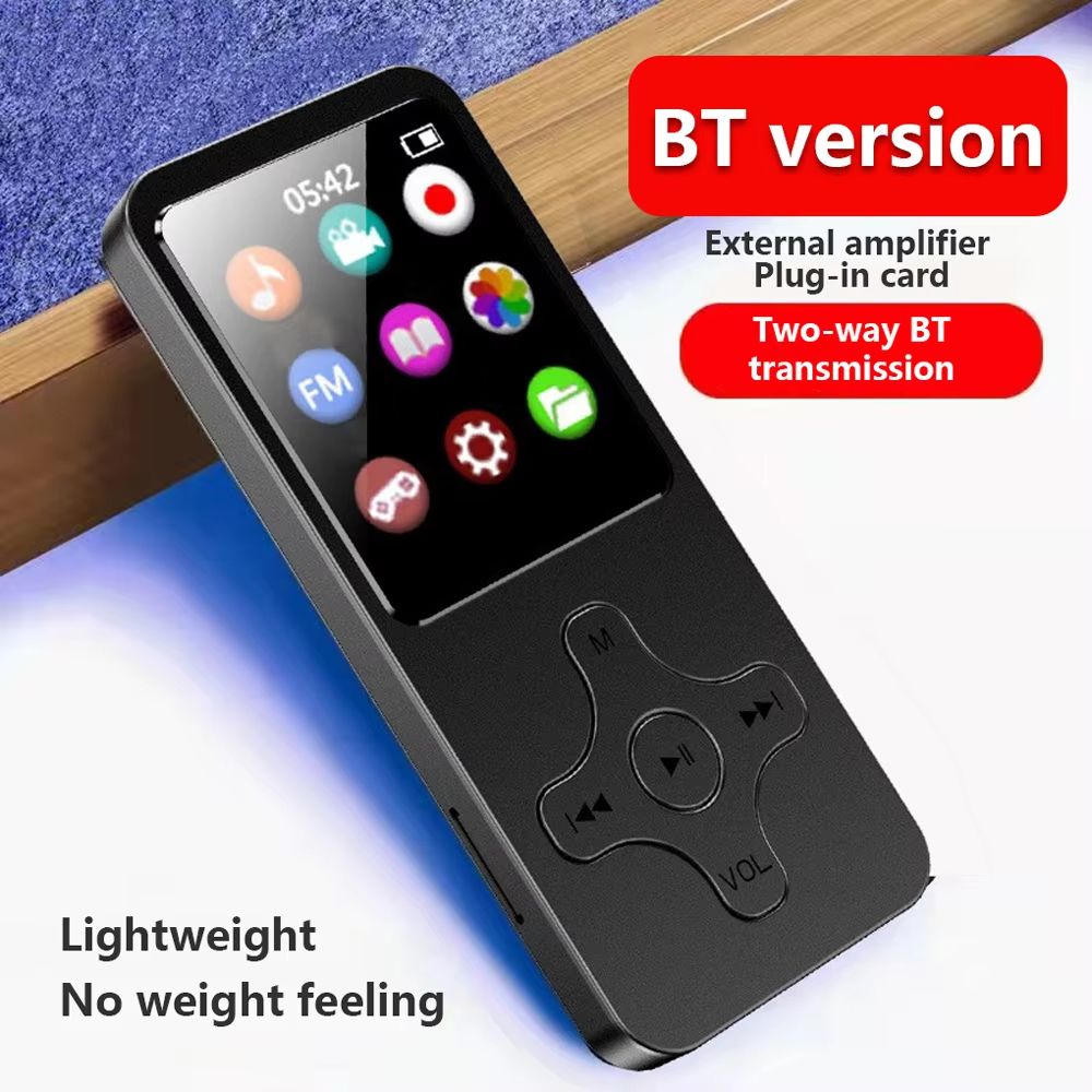 Mini MP3 Player Bluetooth-compatible Speaker 8/16/32/64/128GB HiFi Music Speaker Portable Walkman with radio FM recording E-book