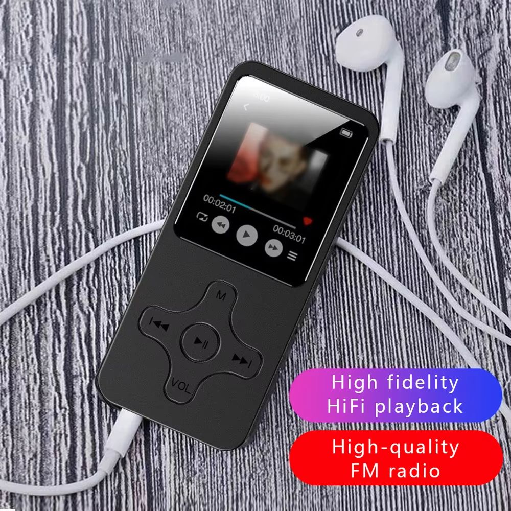 Mini MP3 Player Bluetooth-compatible Speaker 8/16/32/64/128GB HiFi Music Speaker Portable Walkman with radio FM recording E-book
