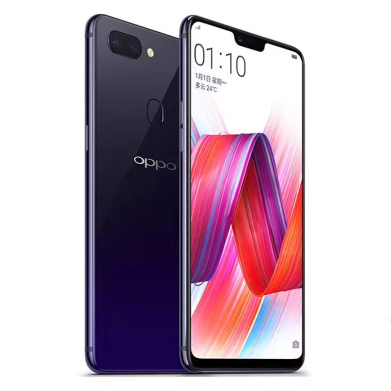 Top sale Refurbished OPPO R15 128B+6GB 6.28" 20MP+16MP 2G/3G/4G LTE Dual SIM Android 8.1 3450mAh Face  ID Fingerprint Unlock Smartphones Big Phones