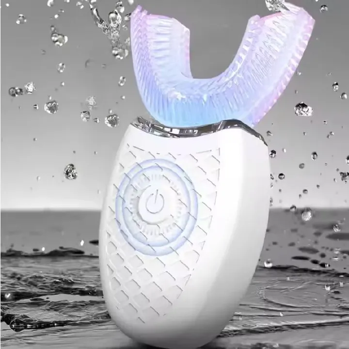 Waterproof USB Rechargeable Toothbrush 360 Degree Sonic Toothbrush U-Shaped Electric Toothbrush