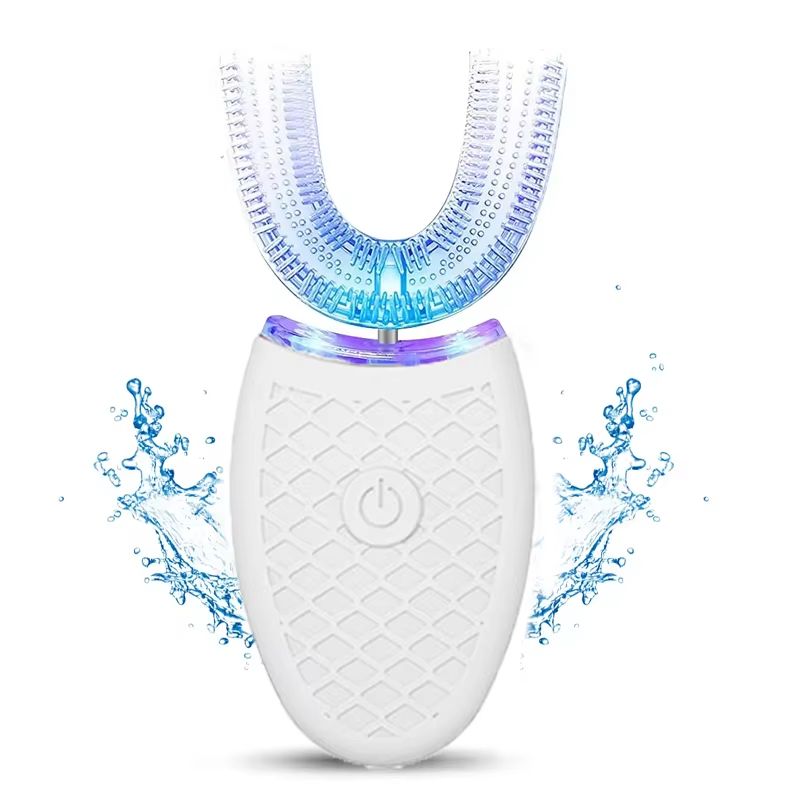 Waterproof USB Rechargeable Toothbrush 360 Degree Sonic Toothbrush U-Shaped Electric Toothbrush