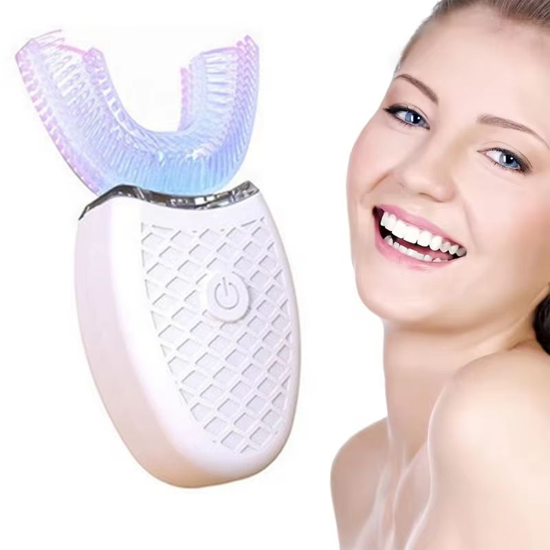 Waterproof USB Rechargeable Toothbrush 360 Degree Sonic Toothbrush U-Shaped Electric Toothbrush