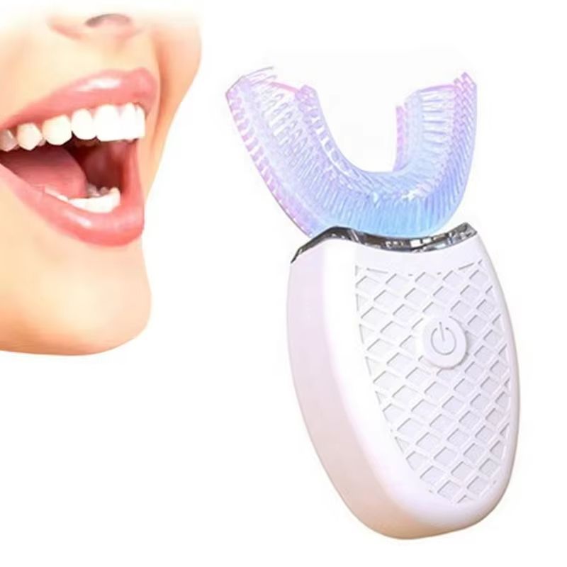 Waterproof USB Rechargeable Toothbrush 360 Degree Sonic Toothbrush U-Shaped Electric Toothbrush