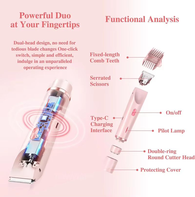 Electric Razor Woman Shaver Painless Women Mustache Epilator Leg Bikini Body Hair Trimmer for Women Facial Epilator Hair Remover