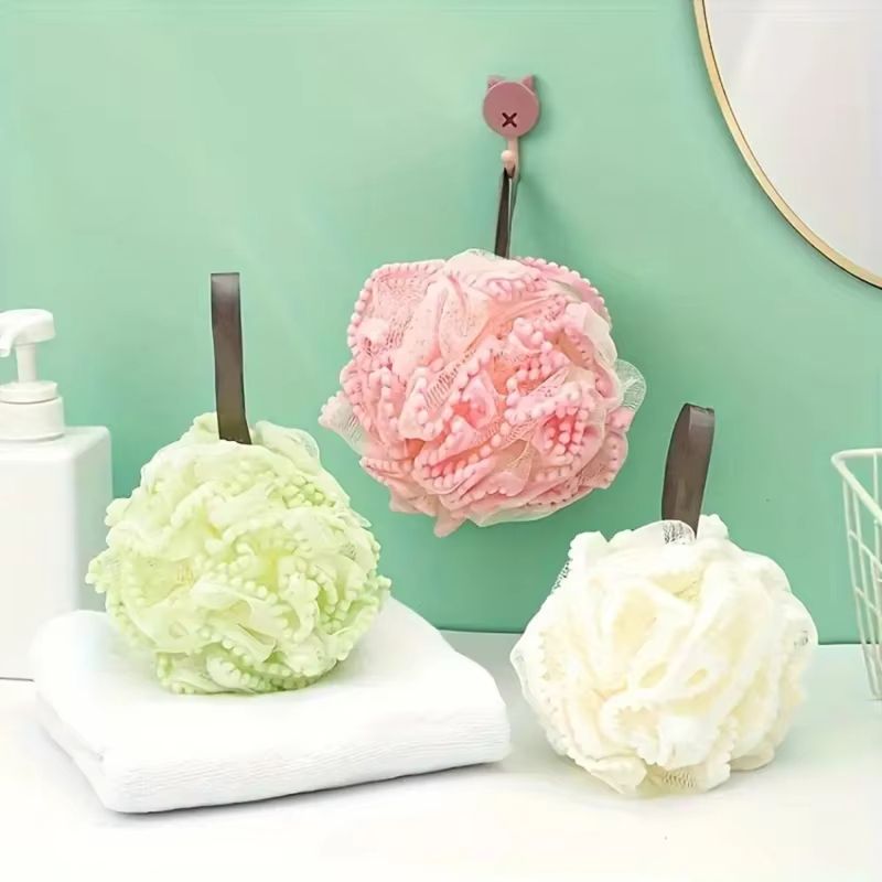Bathing Flower Foaming Sponge Bubble Wisp for Body Soft Shower Flower Mesh Ball Skin Cleaner Cleaning Tools Bathroom Accessories