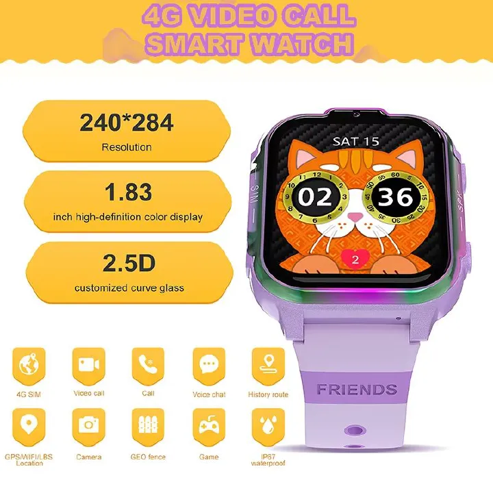 2025 Kids Games Smart Watch 18 Games Camera Waterproof Flashlight Sleep Monitoring For Birthday Holiday Gift Boy Girl Children
