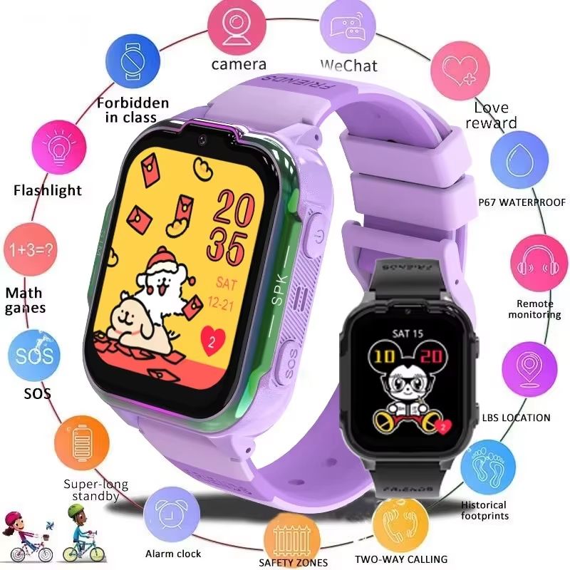 2025 Kids Games Smart Watch 18 Games Camera Waterproof Flashlight Sleep Monitoring For Birthday Holiday Gift Boy Girl Children