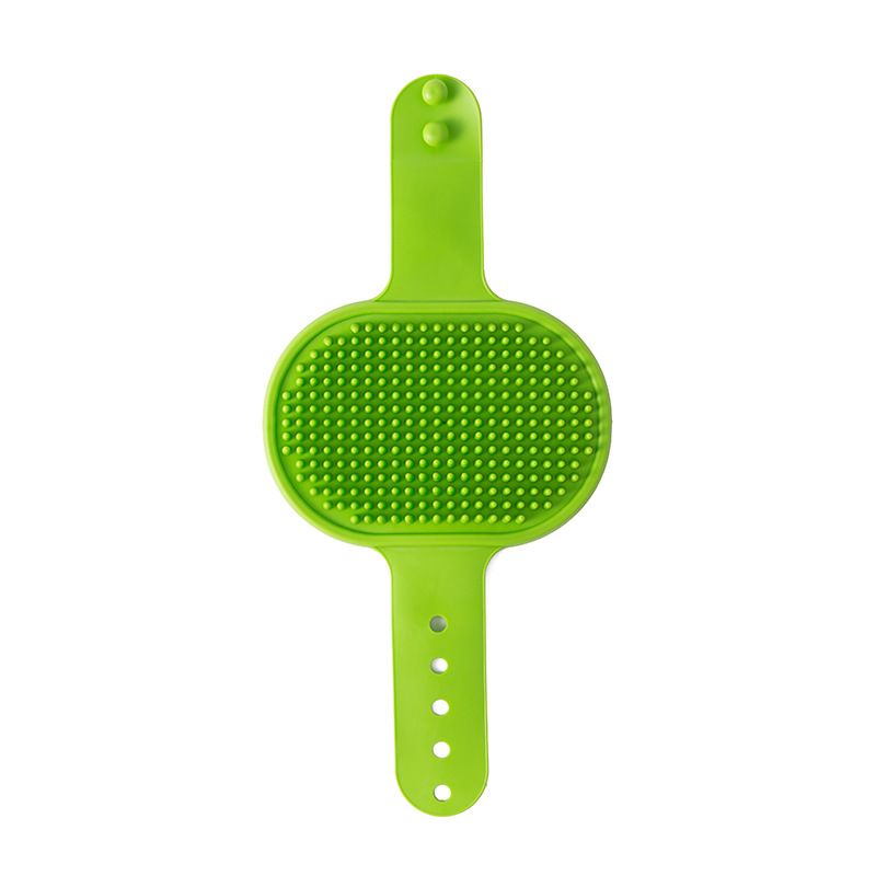 Pet Grooming Glove Brush Adjustable Silicone Massage Comb for Bathing Shedding Control Dog Cat Cleaning Tool with Ergonomic Grip