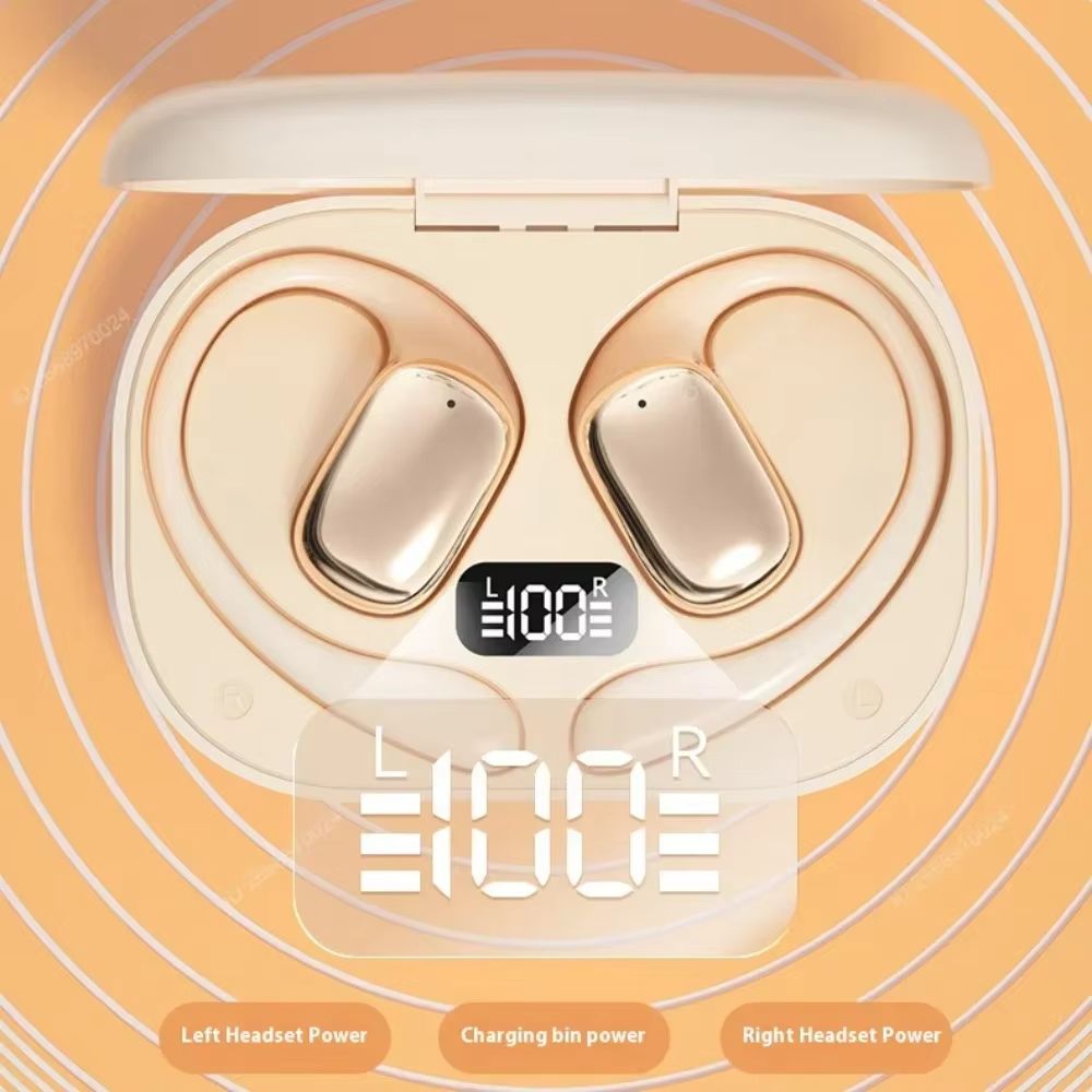 Wireless Bone Conduction Earbuds Bluetooth Sports Headphones Comfortable Wear Charging Case Long Playtime for Birthday Gift