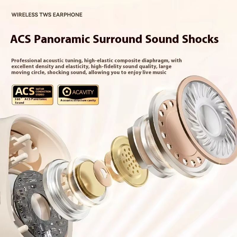 Wireless Bone Conduction Earbuds Bluetooth Sports Headphones Comfortable Wear Charging Case Long Playtime for Birthday Gift