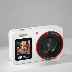 Student Digital Camera CCD 2.8 Inch Display 64MP Autofocus 18X Zoom Camcorder Camera with Flash VLOG Card Cam for Kid Beginner