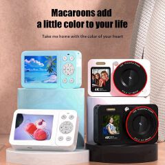 Student Digital Camera CCD 2.8 Inch Display 64MP Autofocus 18X Zoom Camcorder Camera with Flash VLOG Card Cam for Kid Beginner
