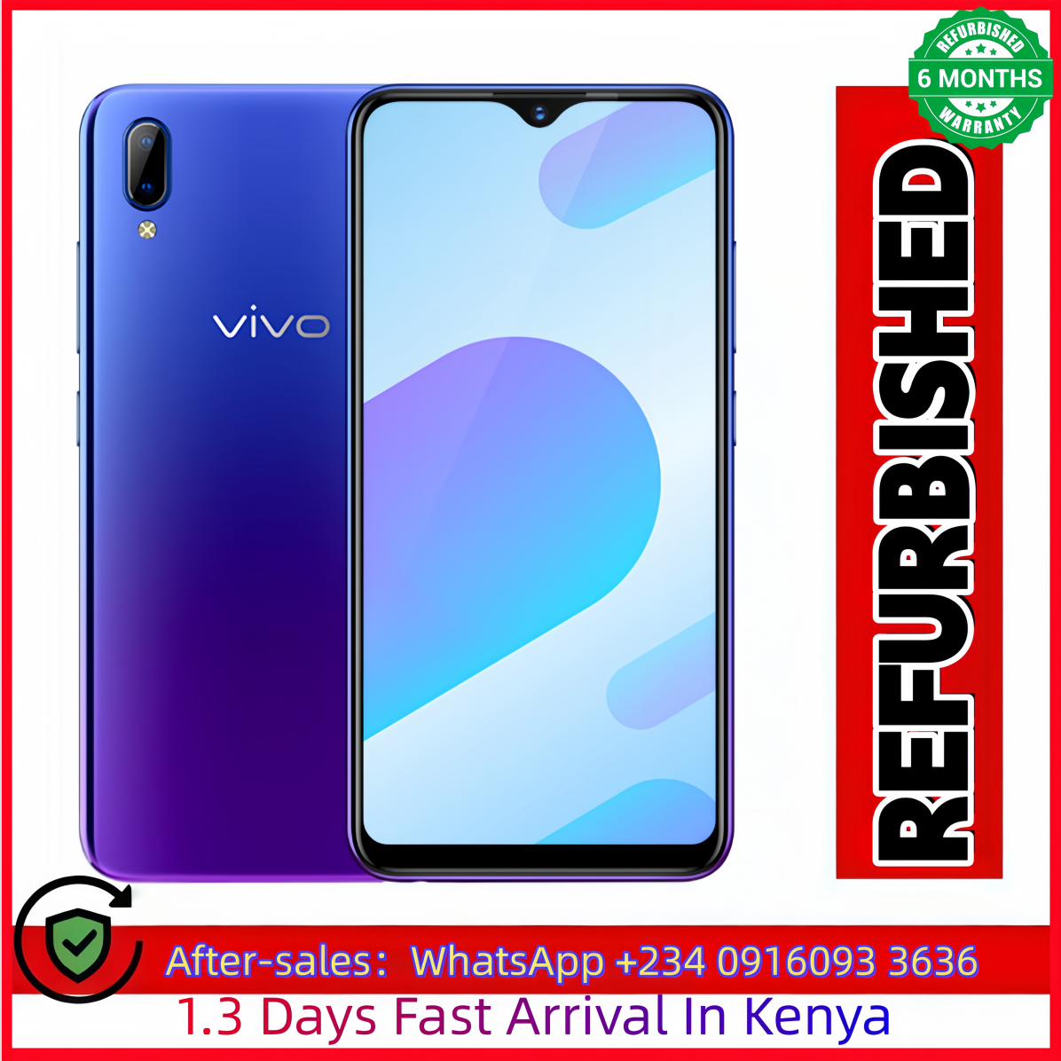 Refurbished VIVO Y93  Y93S 128GB+4GB 6.2-inch 13mp+8mp Face Wake up Face Recognition Brush Face Unlock AI Smart Dual Camera  Smart Feature Random  phone