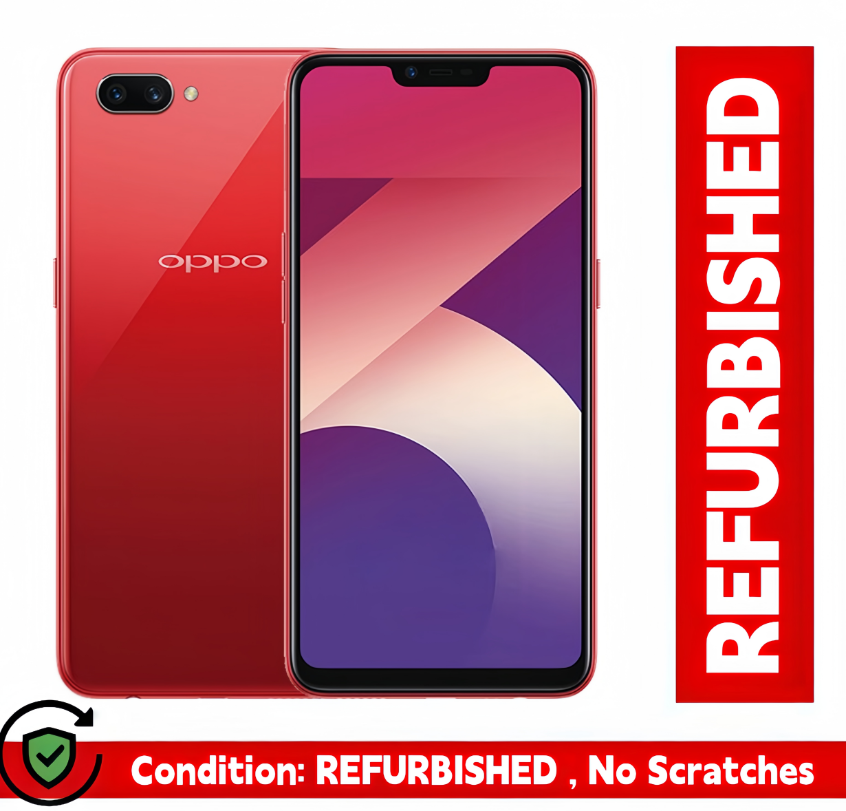 Refurbished phones oppoA5 A3s 4GB+64GB 6.2-inch 16MP+8MP Dual SIM smartphone， Facial unlocking Google support 64GB+4GB