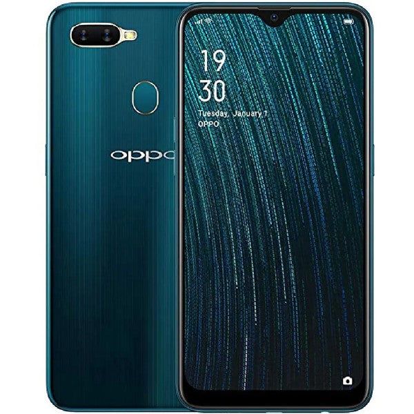 Refurbished Oppo A5s smartphone with 64GB+4GB 6.2-inch screen, 4G Android LTE dual SIM phone, 4230mah battery, 8mp rear 13MP+2MP camera, 8-core smartphone 5.0 Face Unlock Fingerprint Unlock